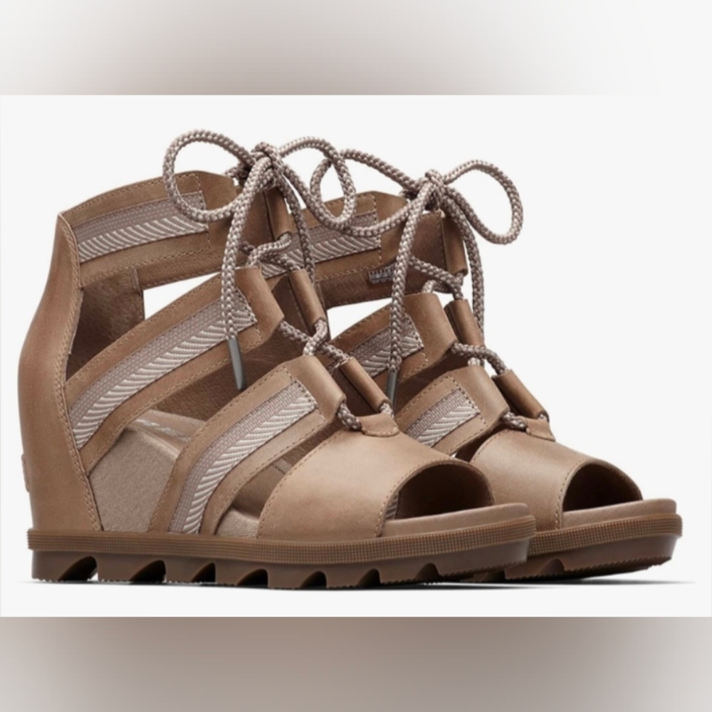 SOREL Joanie II Lace Up Wedge Sandal